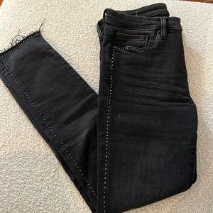 All Saints Black studded jeans